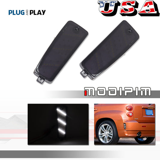 Smoked Lens White LED Rear Side Marker Indicator Lights for 2006 - 2011 for HHR - v