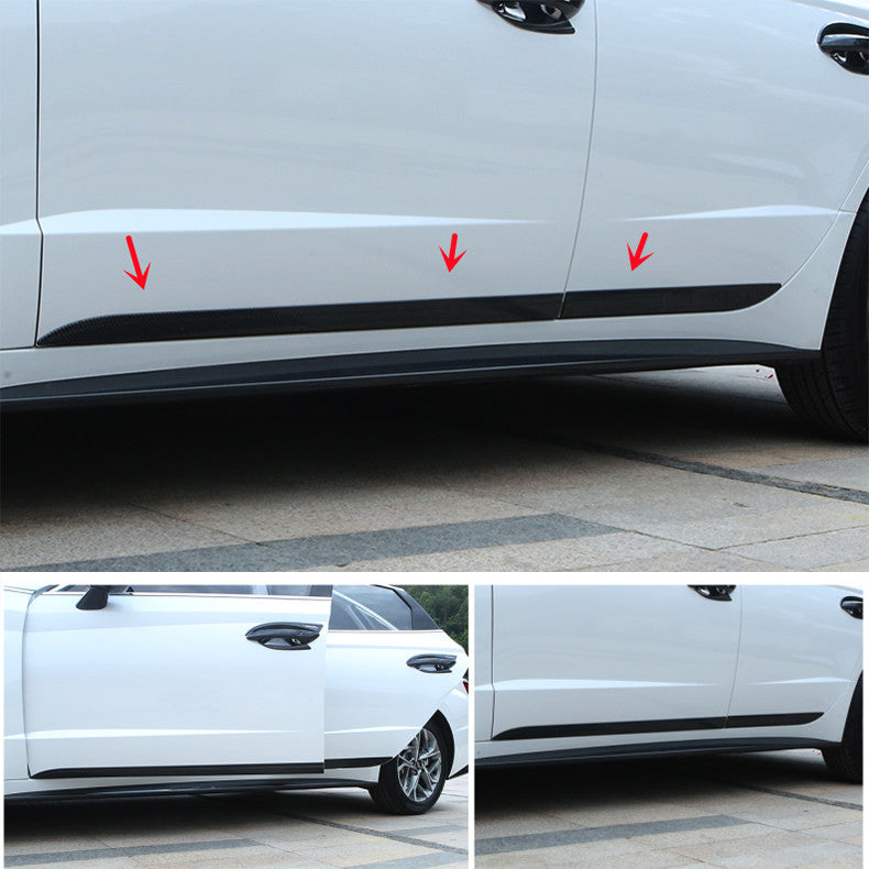for Hyundai Sonata 2020-2023 Gloss Black Car Body Door Side Molding Guard cover