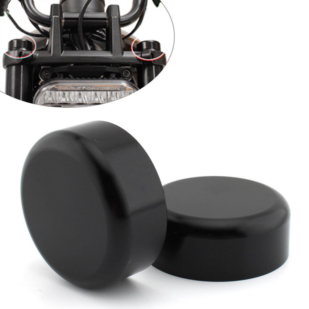 Black Front Fork Cover Caps for Harley Sportster S 1250 RH1250 S 2021-2023 22 Q