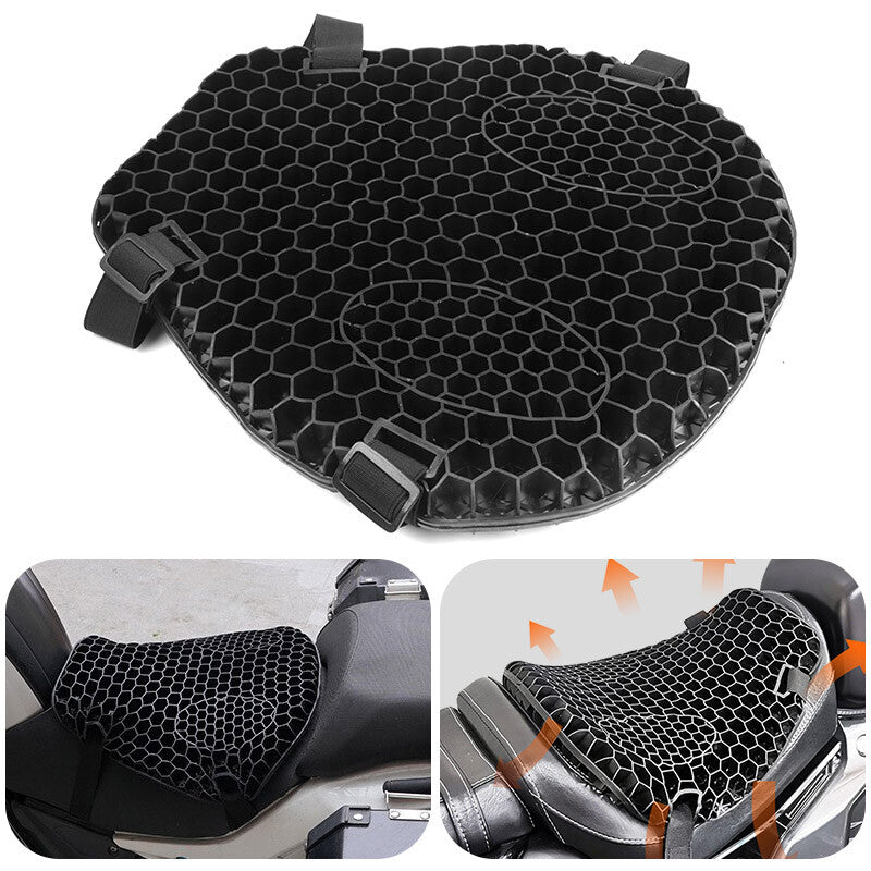 Motorcycle Honeycomb Gel for Seat Cushion Pillow Pad Cover Pressure Relief Universal