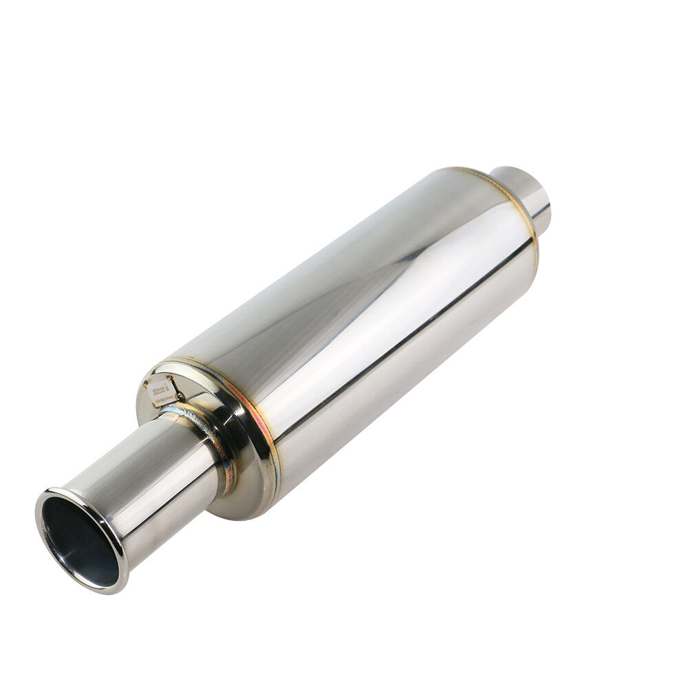 2.5 ID OD Rear Exhaust Muffler Pipe Tips High Flow 4.5 Body Rolled Tip