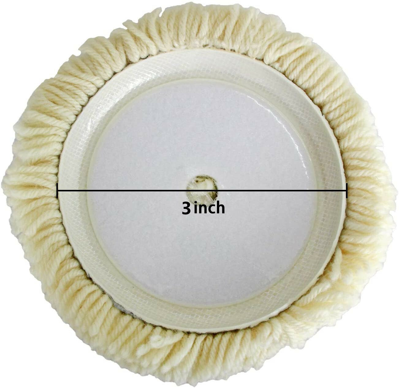 Polishing Pad Kit 3-in-1 100% Natural Wool Hook and Loop Handle Cushion Pads