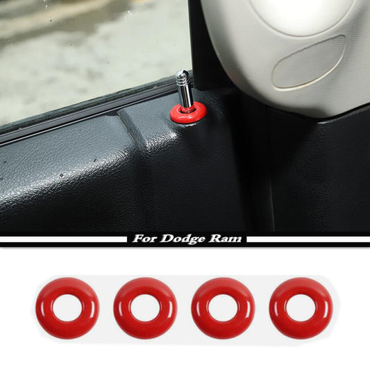 4P Car Door Lift Bolt Lock Pin Trim Accessories for Dodge for RAM 1500 2011-2024 Red v