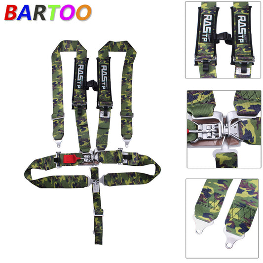 3 Universal Camouflage 5 Point Camlock Quick Release Racing Car Belt Harness Q