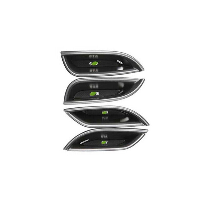 4P ABS Matte Black Interior Door Storage Box Trim 4P for Cadillac ATS 2013-2019