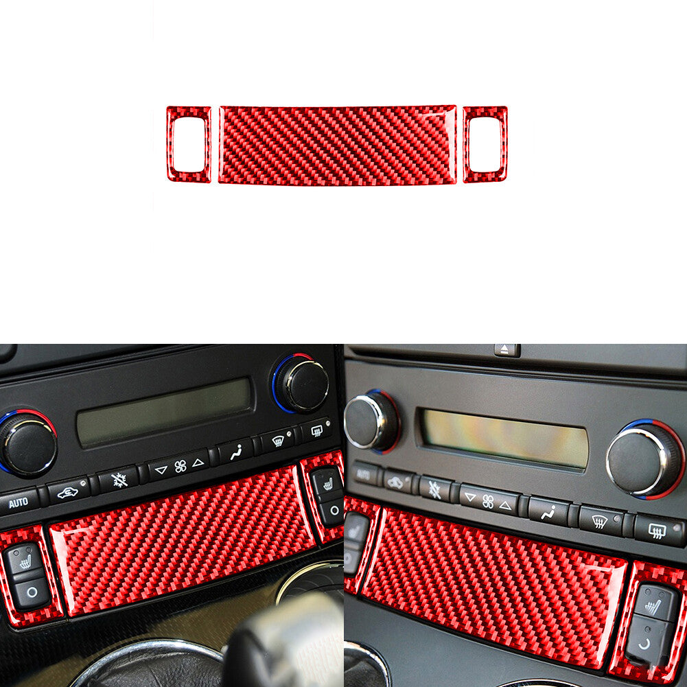 Red Carbon Fiber for Seat Heater Button Storage Box Cover for Chevrolet for Corvette C6