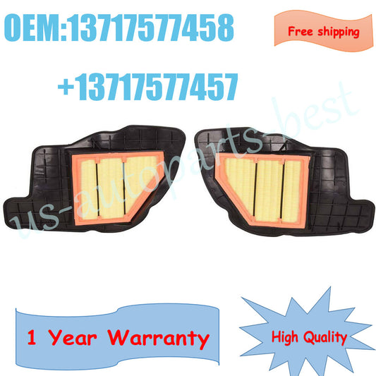 1 Pair L R Engine Air Filter Pair Fits for BMW E70 E71 X5 X6 F01 F04 750i F10 650i