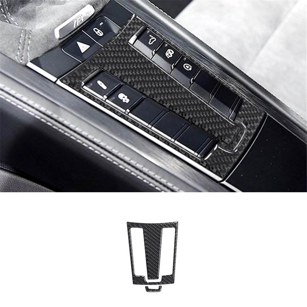 2X Carbon Fiber Front Lift Switch Panel Cover Trim For Explorer 2020-2023 v
