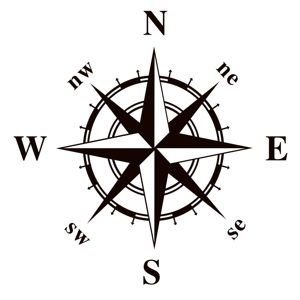 Vinyl Decal Nautical Star Compass DIY Graphics Sticker For Car Truck Accessory