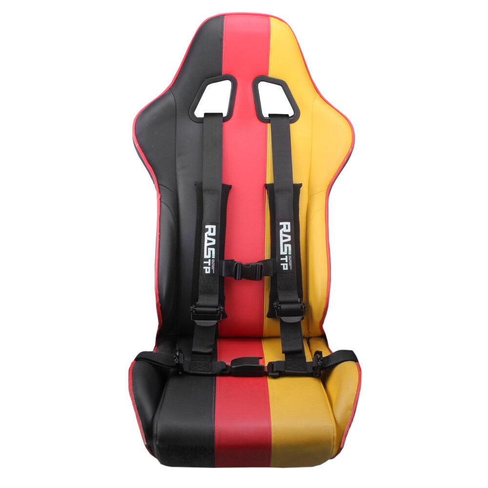 4 Point 2â€?Racing Harne Shoulder Pad for Seat Belt Aluminum buckle-Black Q