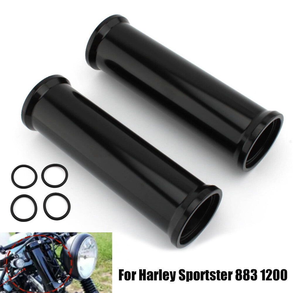Black upper fork front shock absorber protective sleeve for Harley Sportster 2000-2021 - n