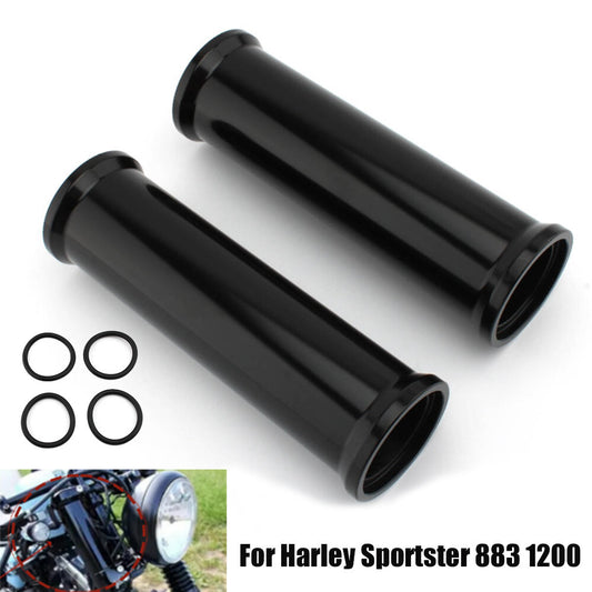 Black upper fork front shock absorber protective sleeve for Harley Sportster 2000-2021 - n
