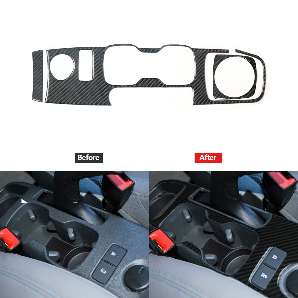 5Pcs Carbon Fiber Console CD Radio Panel Cover Trim for Honda Odyssey 2005-2010 v