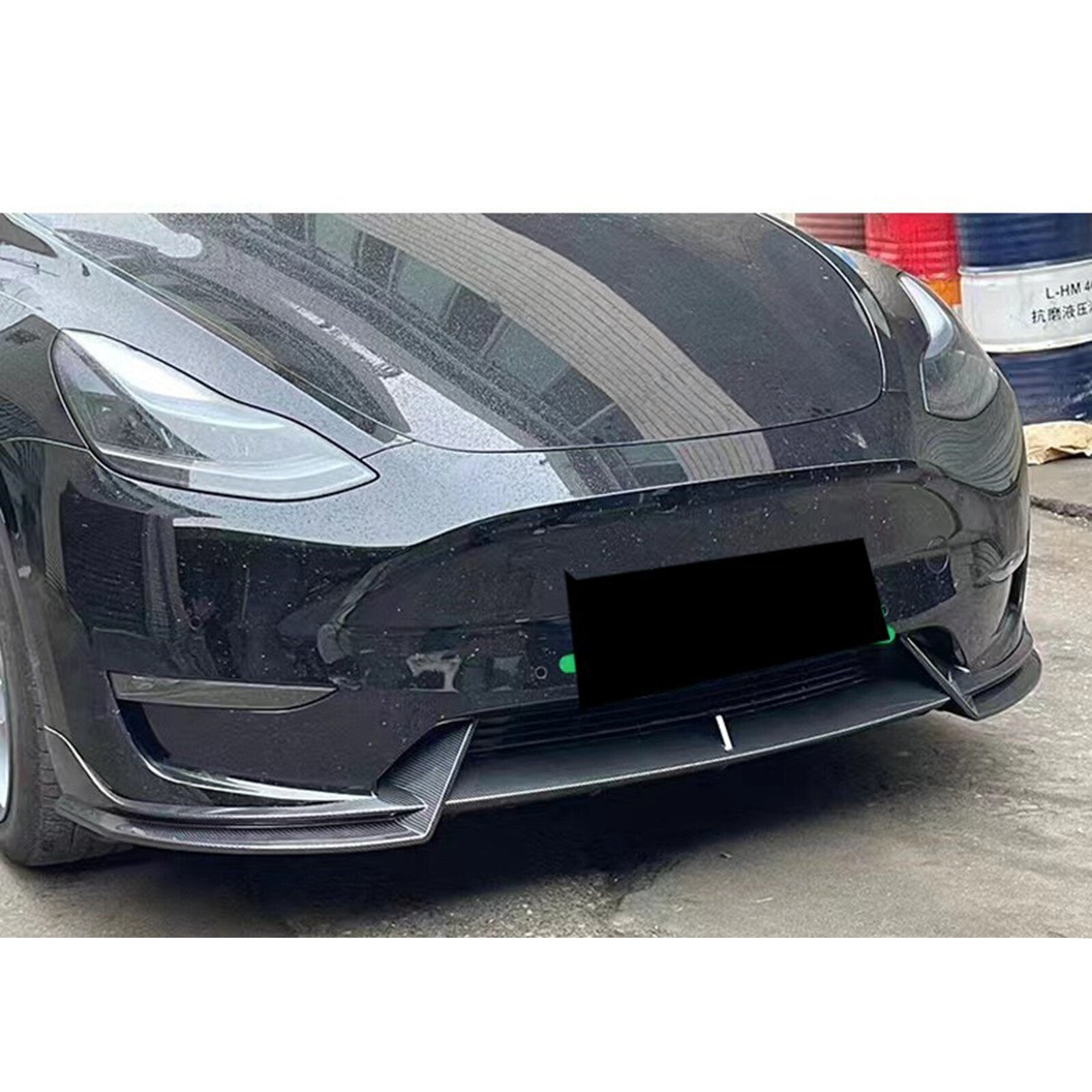 Front Bumper Lip Spoiler Splitter Glossy Black ABS For Model 3 2017-2023 n