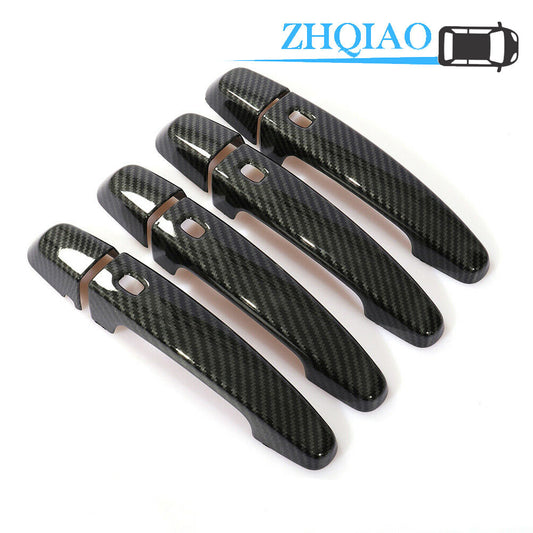 Carbon Fiber Exterior Door Handle Cover Trim Fits for Chevrolet Malibu XL 2016-2018