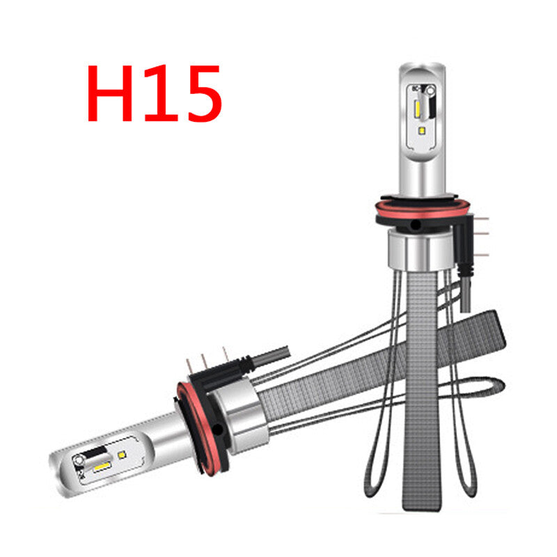 Pair of Car LED Headlight Bulbs Kit 6000K H15 40W Auto Lighting Lamp Waterproof v