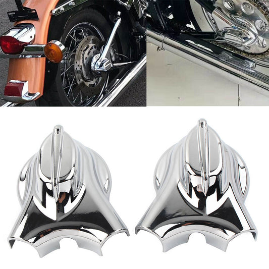 Chrome Rear Swingarm Axle Covers Kit for Harley Heritage Softail 2008-2017 FLSTF Q