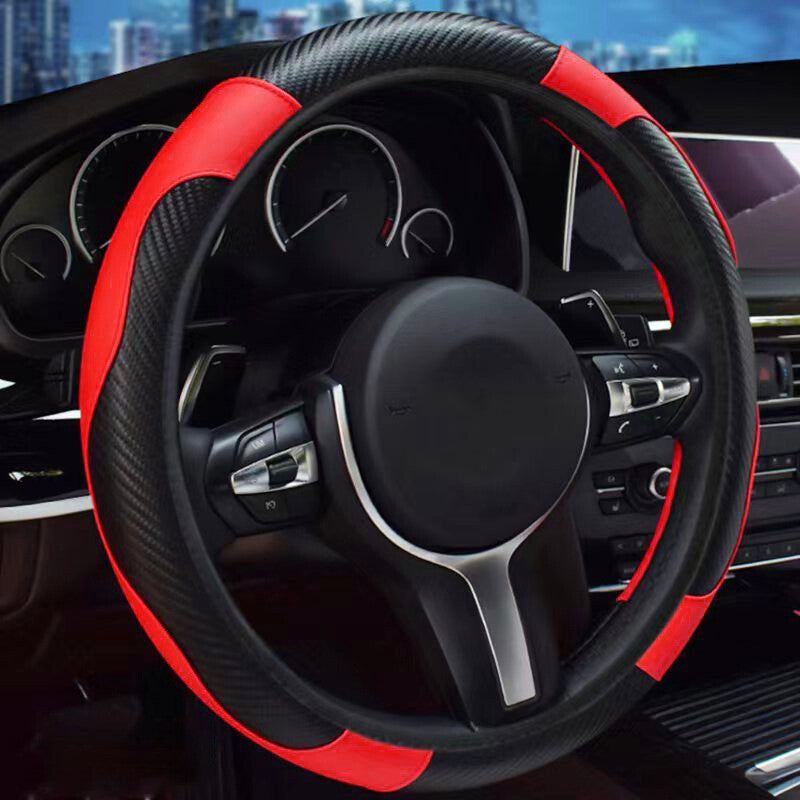 15 inch 38cm Steering Wheel Covers Universal Carbon fiber Stretch Q