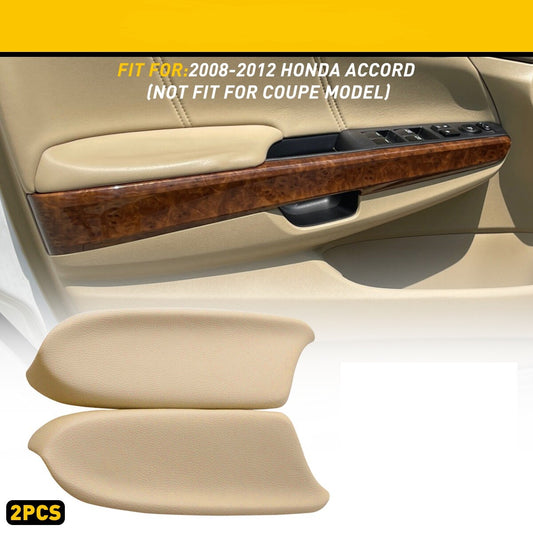 Door armrests made of polyurethane synthetic leather suitable for 2008-2012 for Honda Accord sedans - 4-door, beige - n