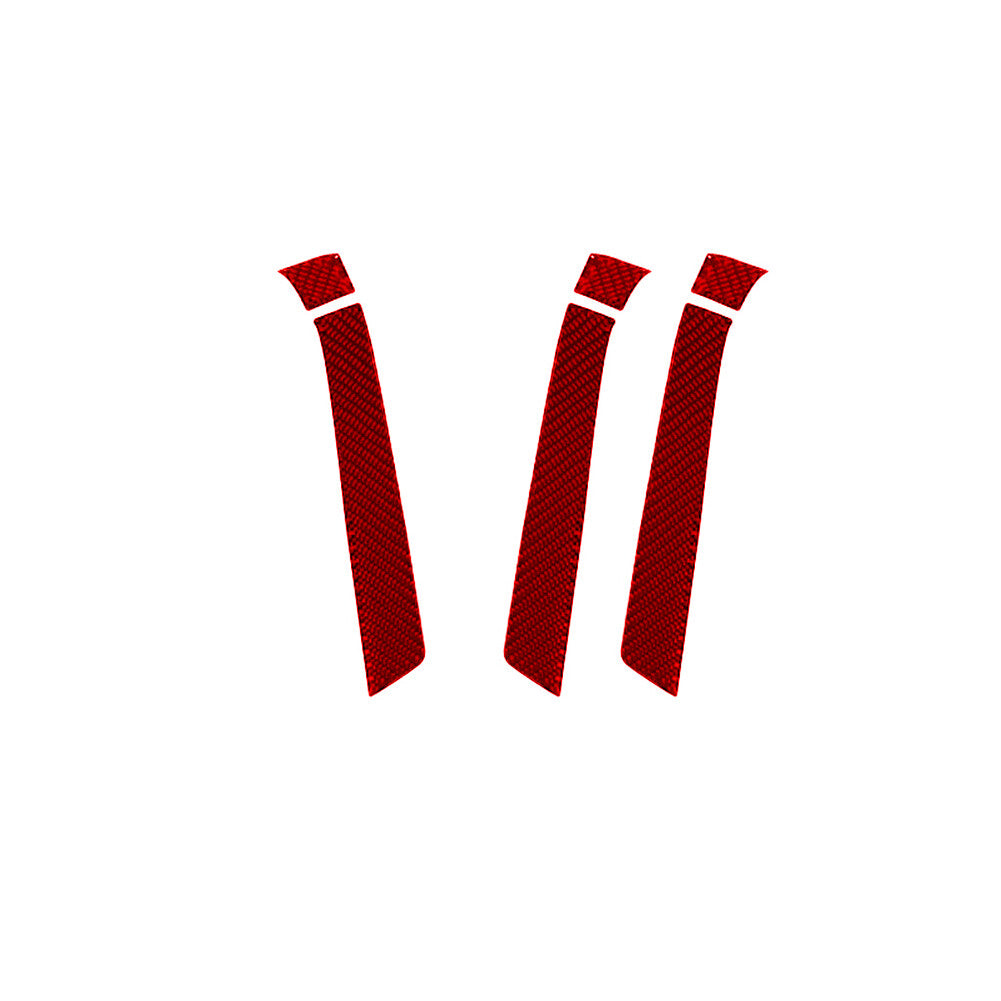 6X Red Carbon Fiber Interior Door Handle Panel Cover Trim for Audi Q7 2007-2015