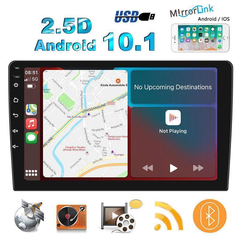 Auto 10.1 2DIN GPS BT MP5 Player W/Camera Kit Carplay Android 10.1 Stereo Radio