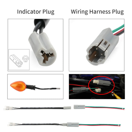 Turn Signal Adapter Plug Connector for YAMAHA MT-07 TRACER 900 YZF R6 R1 FZ1 XJ6 Q