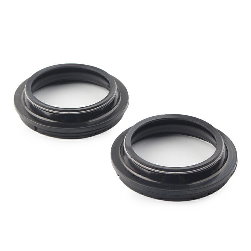 2PCS 43X54MM Motorcycle Front Fork Damper Shock Absorber Fork Black Dust Seals