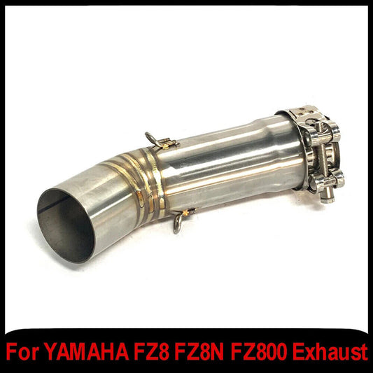 Dirt Bike for YAMAHA FZ8 FZ8N FZ800 Exhaust Escape Middle Link Pipe Muffler 51mm