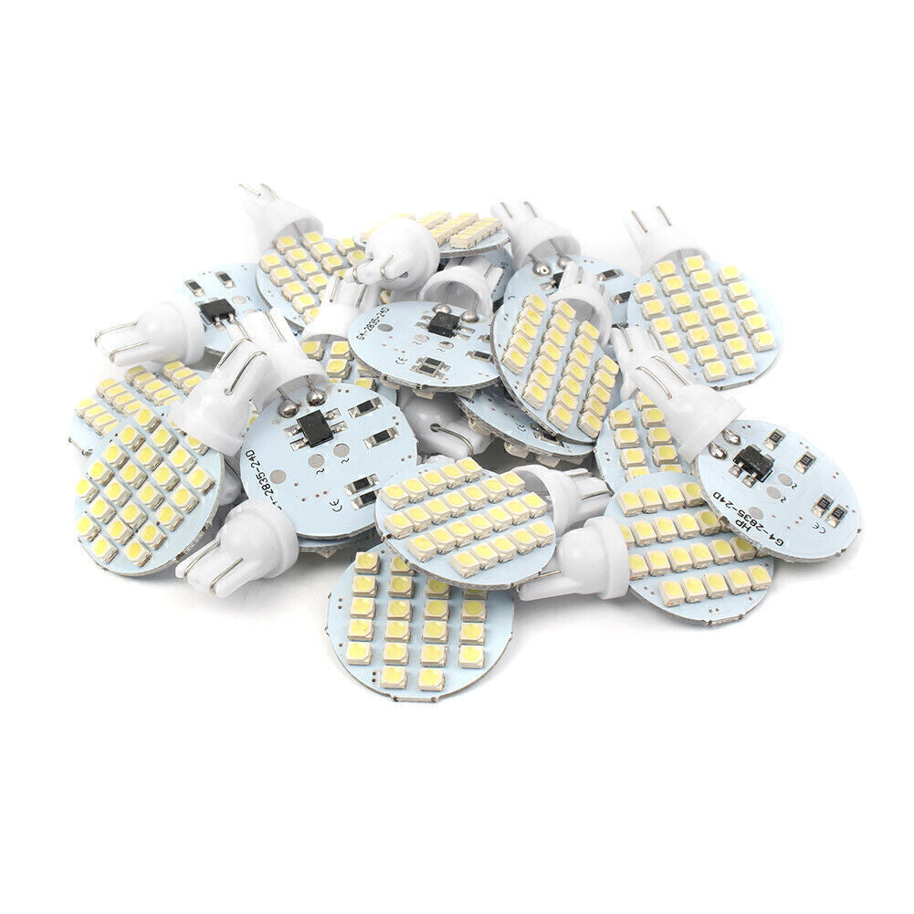 20x Super White RV Trailer Landscaping 24SMD Interior LED Light Bulb