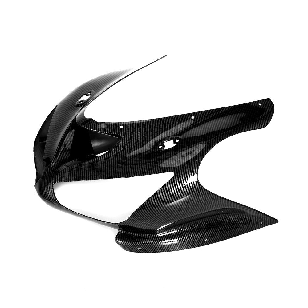 for KAWASAKI ZX6R 2005 2006 Carbon Fiber Front Nose Headlight Cover Fairing