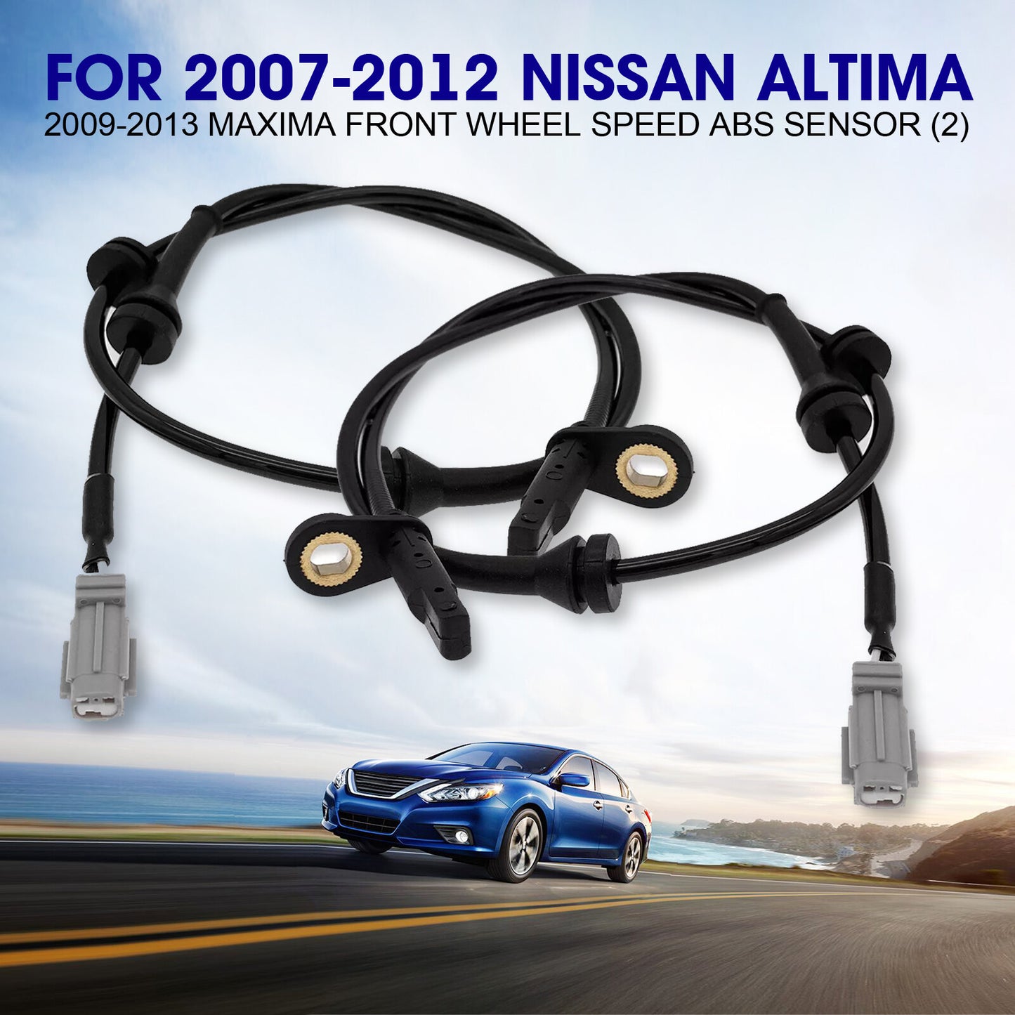 Front ABS wheel speed sensor compatible with 2008-2013 for Nissan Rogue 2.5L ALS1658 47910-1DA1A