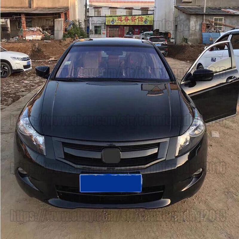 For 2008 2009 2010 8th Gen for Honda Accord 4dr Sedan Glossy Black Front Grille