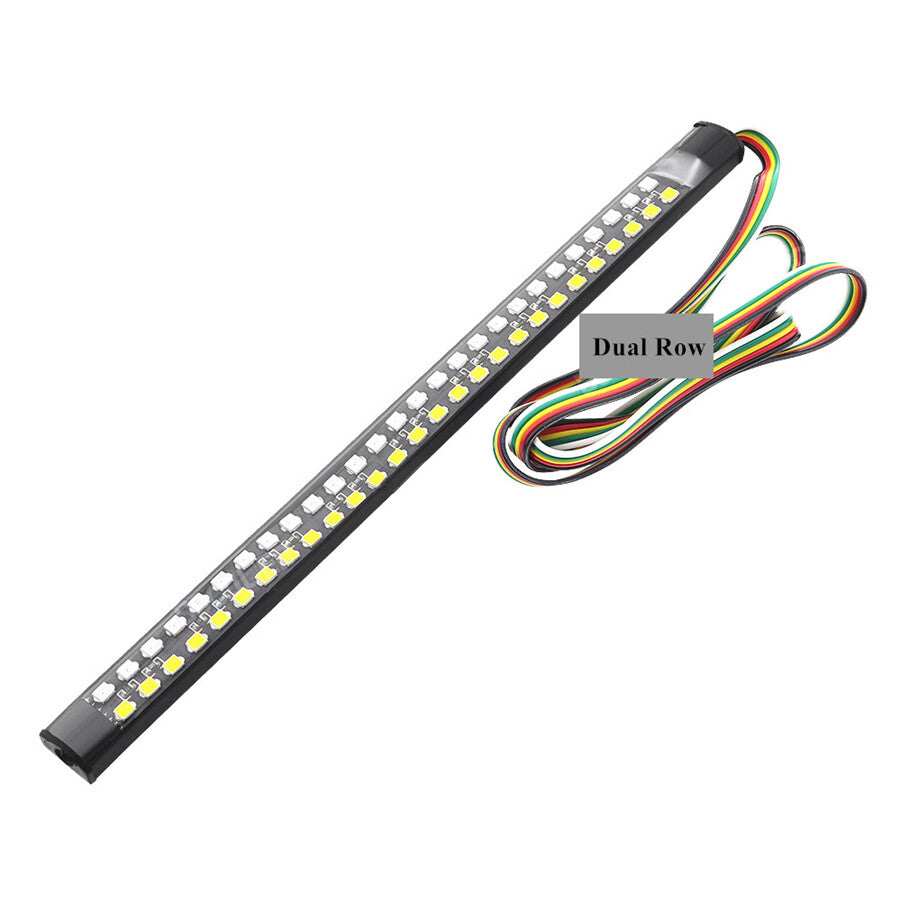 2pcs Flexible Motorcycle LED Strip LED Brake Stop Turn Signals Running Light Q