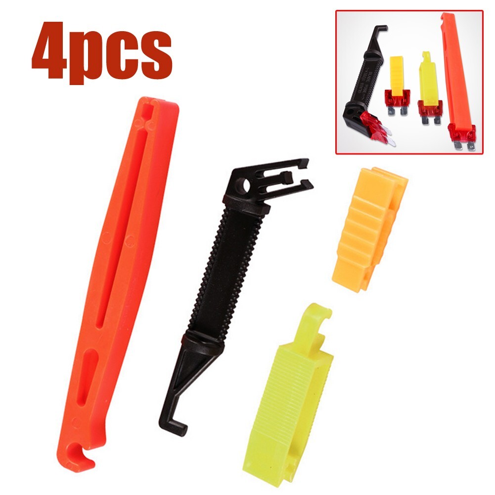 4Pc Automobile Fuse Puller Fuse-Clip Tool Extractor Removal For Car Fuse Holder