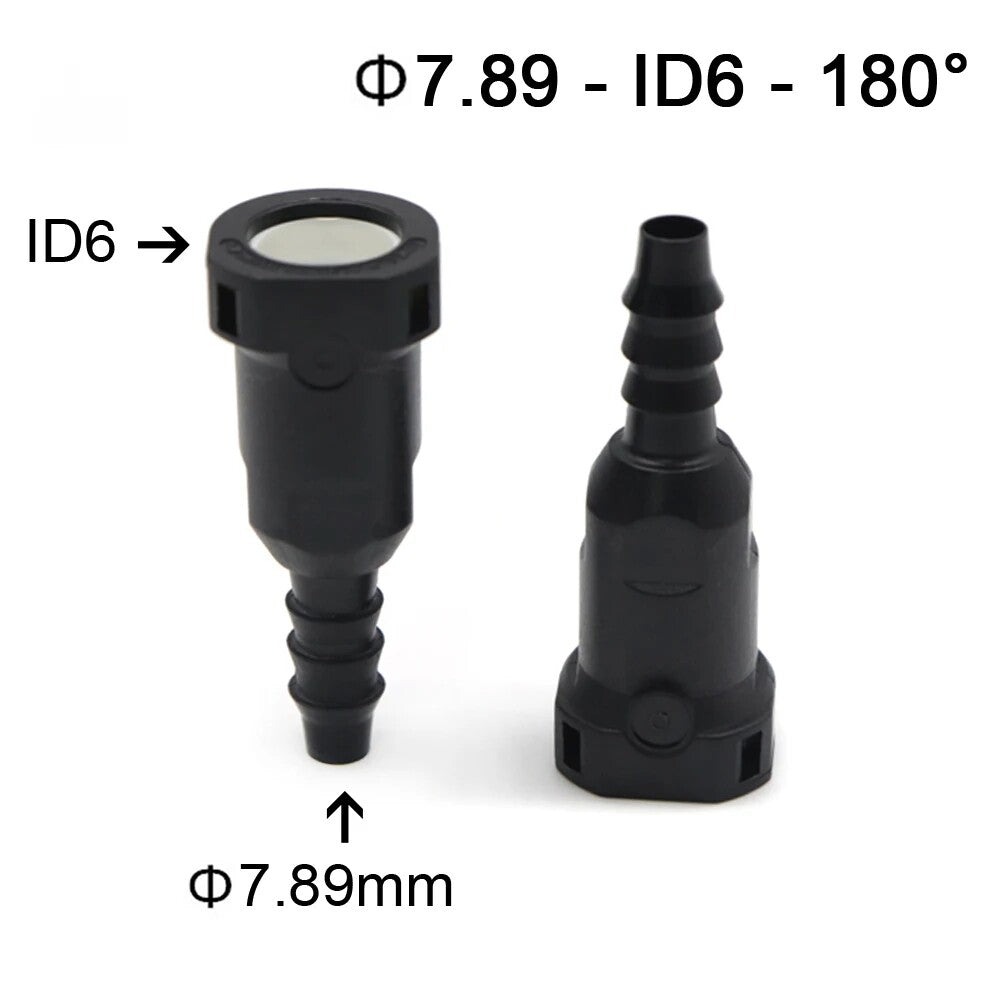 Fuel Line Hose Pipe Quick Release Female Connector 2PCS 7.89mm 7.89 ID6 8x6 180 Q