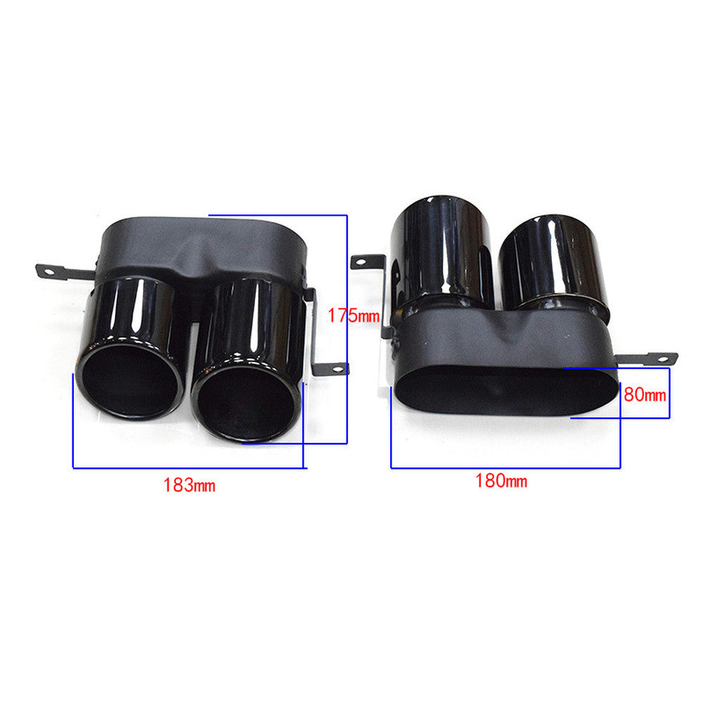Sleek black rear exhaust tips suitable for BMW 320i, 330i, G20, G28 (2017-2022) Q
