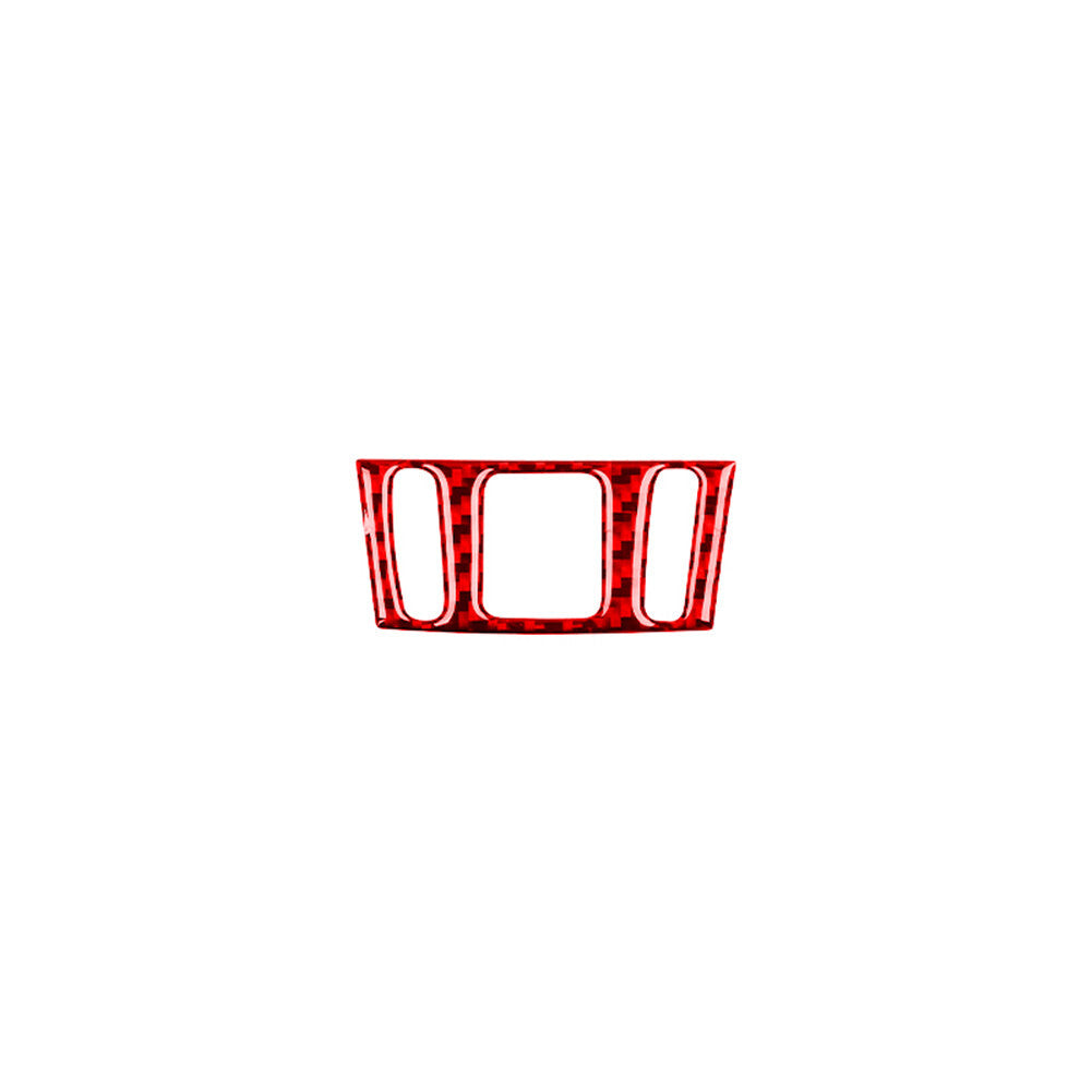 Red Carbon Fiber Warning Light Frame Cover Trim for Nissan Rogue 2014-2016