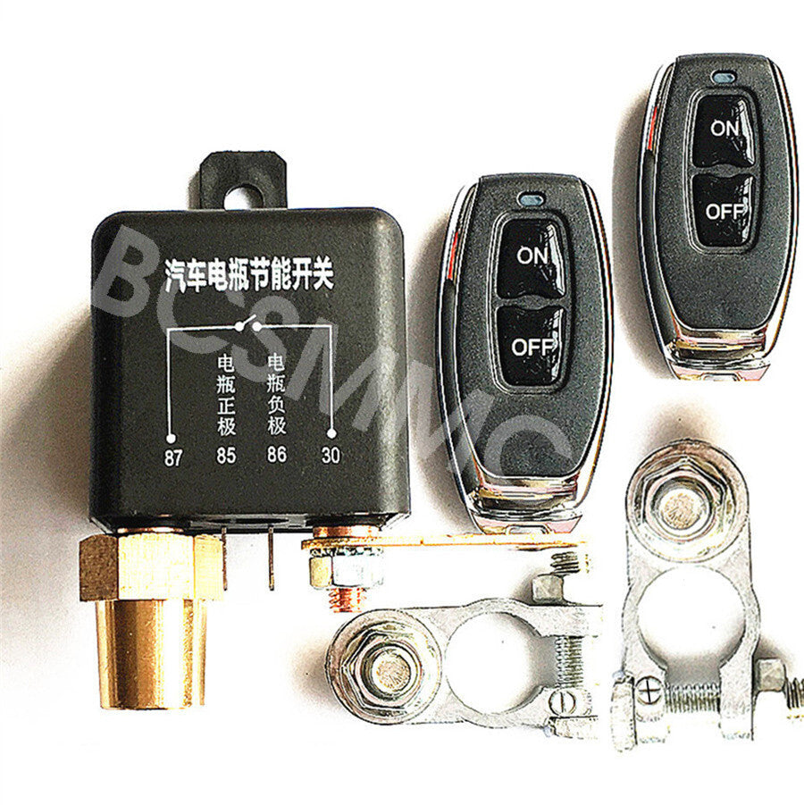 Car Battery Disconnect Isolator Cut Off Switch 12V 230A W/2Pcs Remote Control
