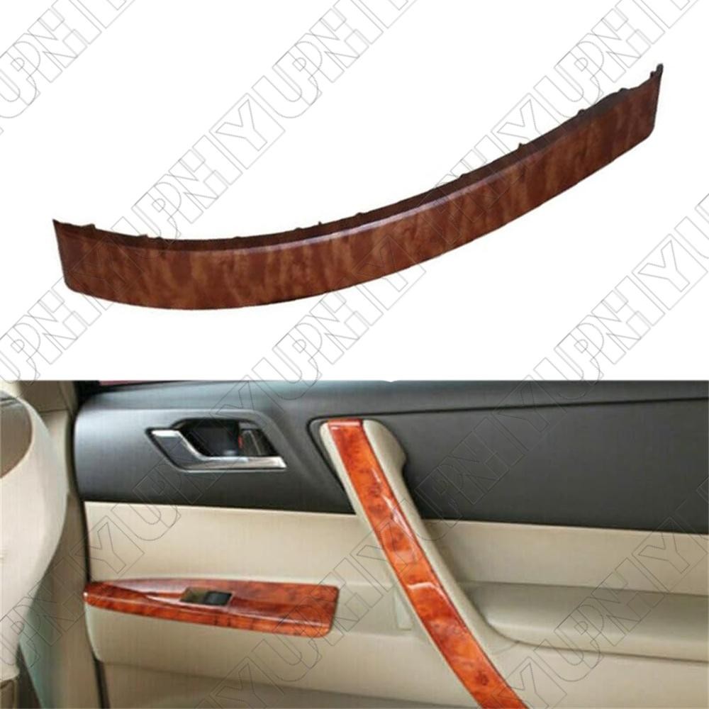 Fit for Toyota Highlander﻿Wood Look Front Right Armrest Door Handle Cover Trim Q