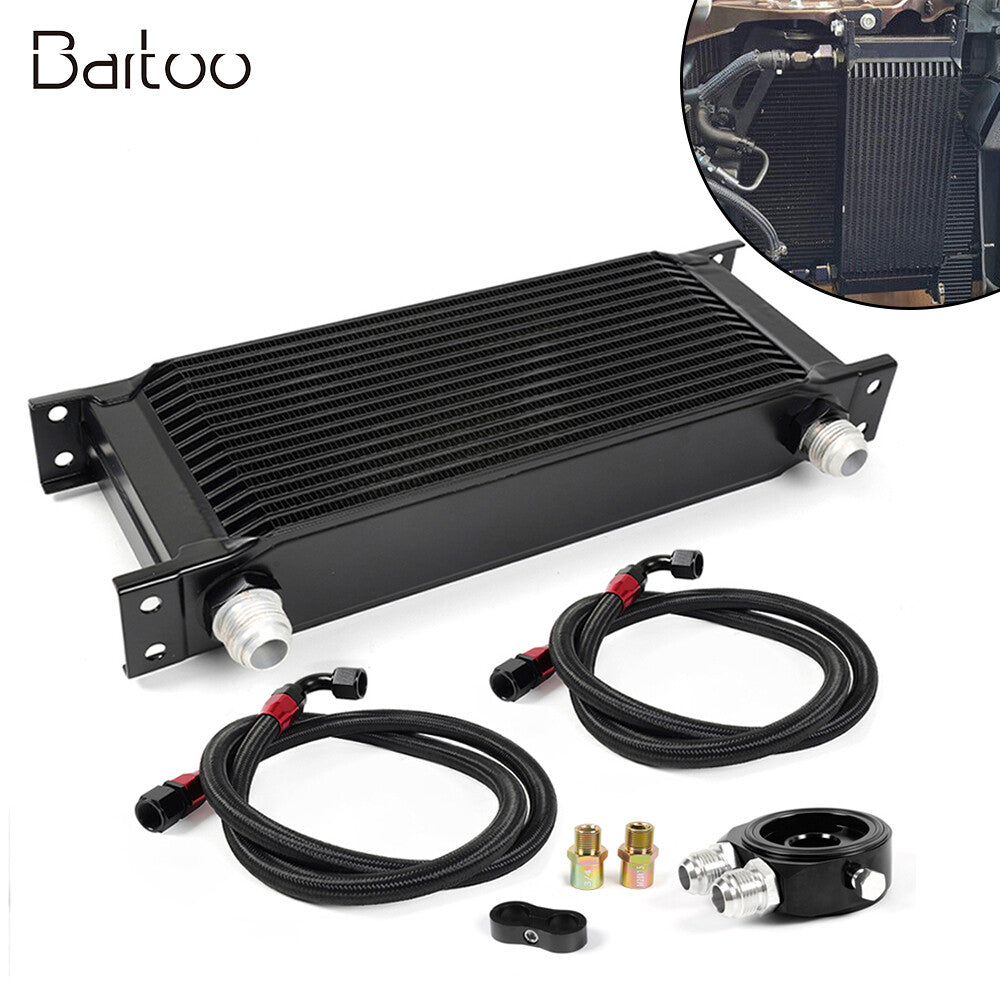 Oil CoolerKit Universal Engine Transmission 15 Rows AN10 10AN Aluminium Alloy Q