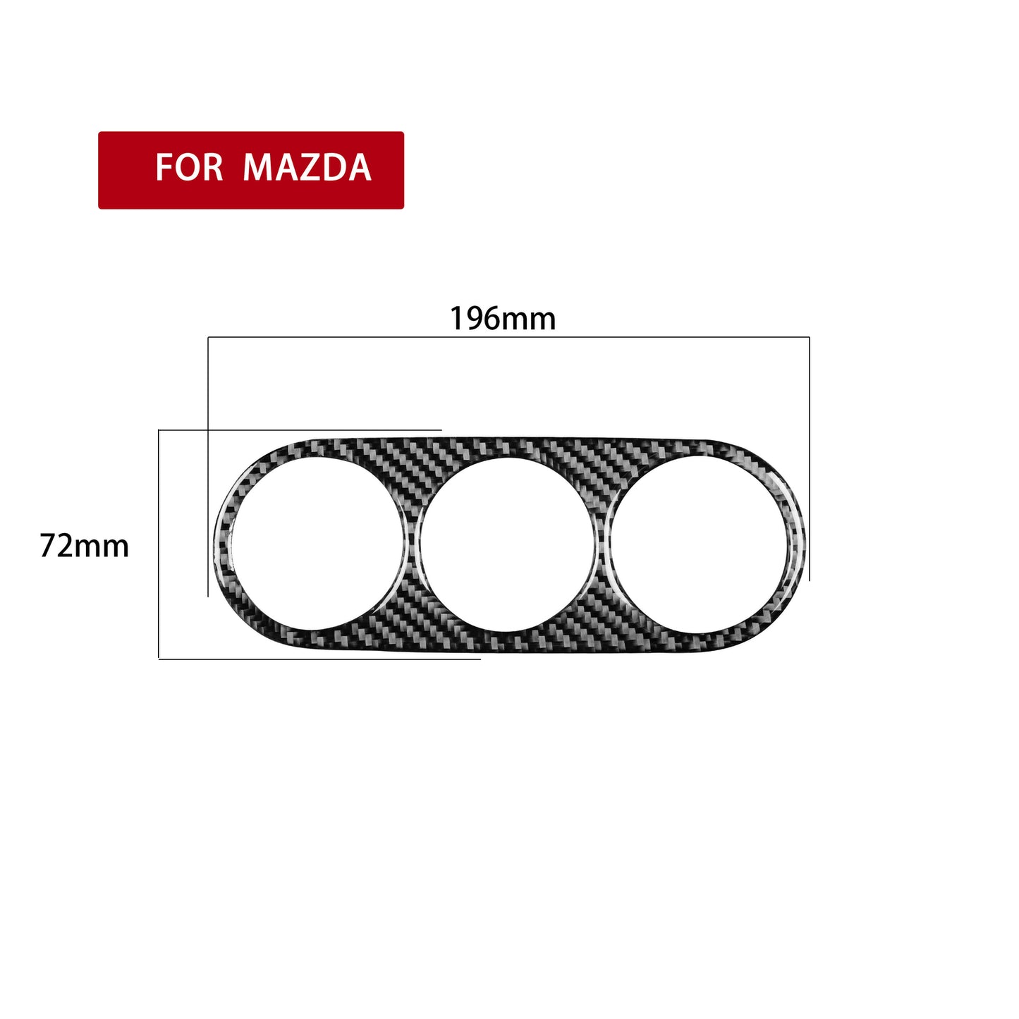 Carbon Fiber Interior Climate Control Cover Trim for Mazda MX-5 Miata 2009-2015