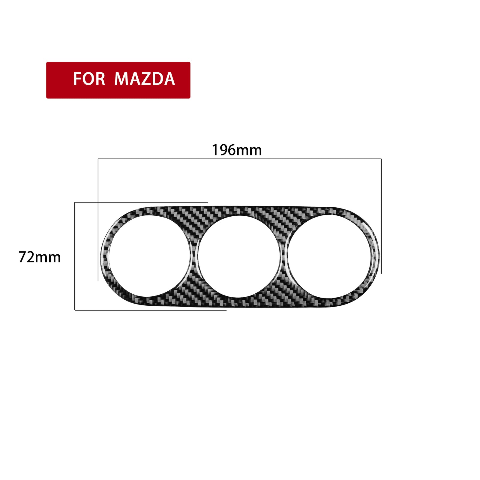 Carbon Fiber Interior Climate Control Cover Trim for Mazda MX-5 Miata 2009-2015