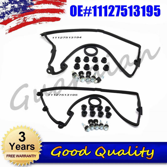 Valve cover gasket with bolt seal 11127513195, suitable for BMW 545i, 645Ci, 650i, 745i, X5