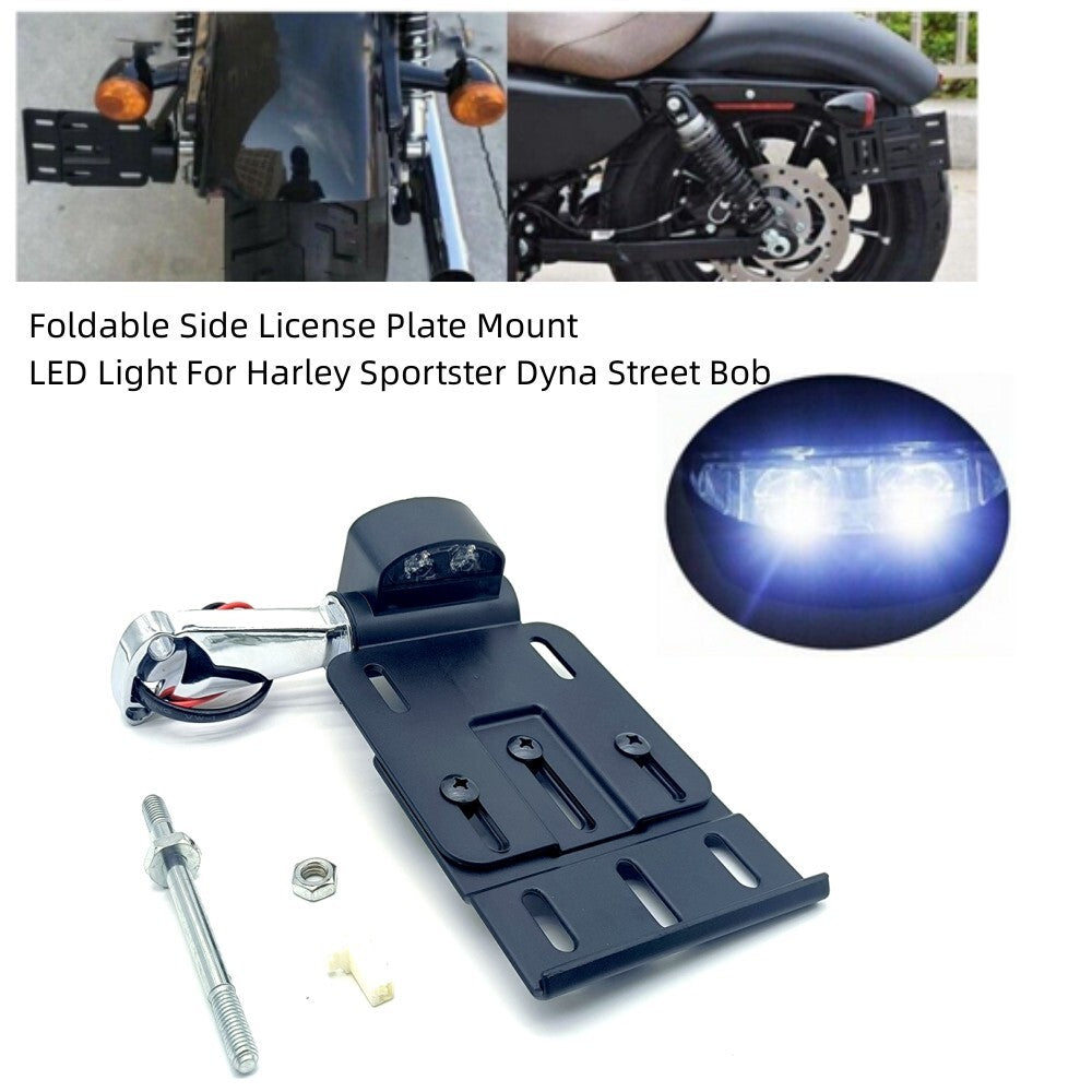 LED side-mounted license plate bracket suitable for Harley Davidson Sportster XL 2007 - 2019 - n