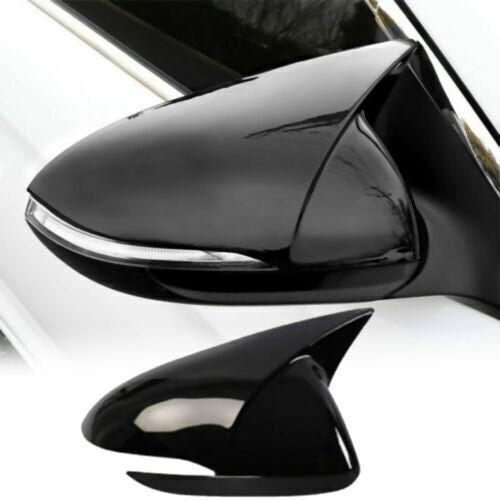 for Hyundai for Elantra 2017-2020 Glossy Black Rear View Side Mirror Cover Trim Wing