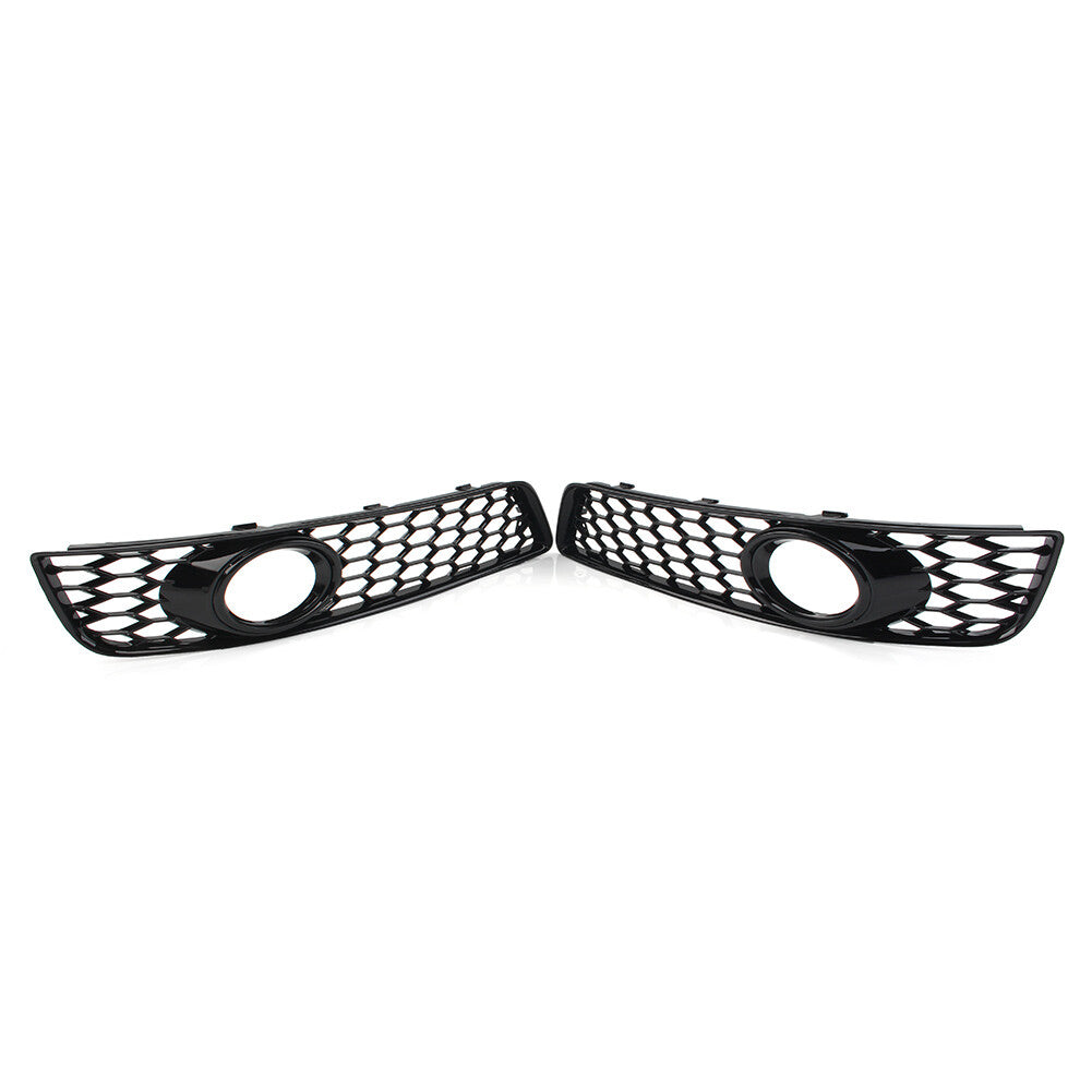 Pair Front Bumper Honeycomb Fog Light Grille Cover for Audi A3 8P 2009-2013 2012