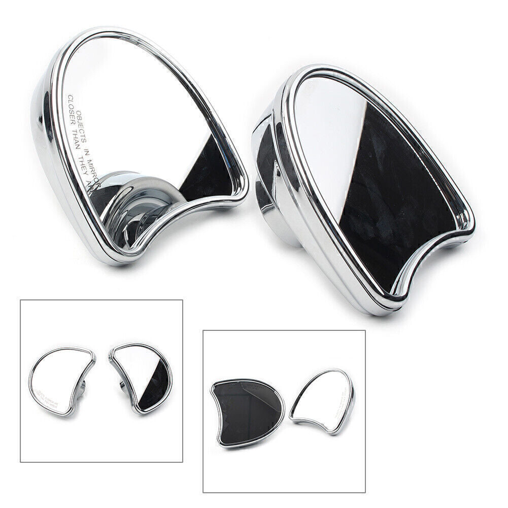 For 96-13 for Harley FLHT FLHX FLHTK 2x Motorcycle Wide Angle Fairing Mount Mirrors