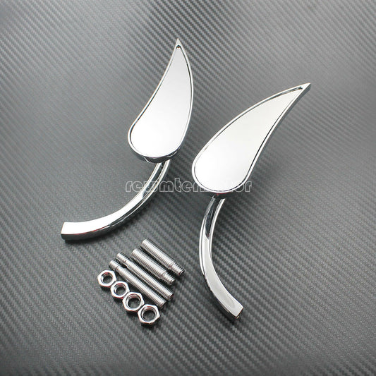 for Mini 8MM 10MM Rear View Mirror Fit For Dyna Heritage Softail Road King Chrome Q