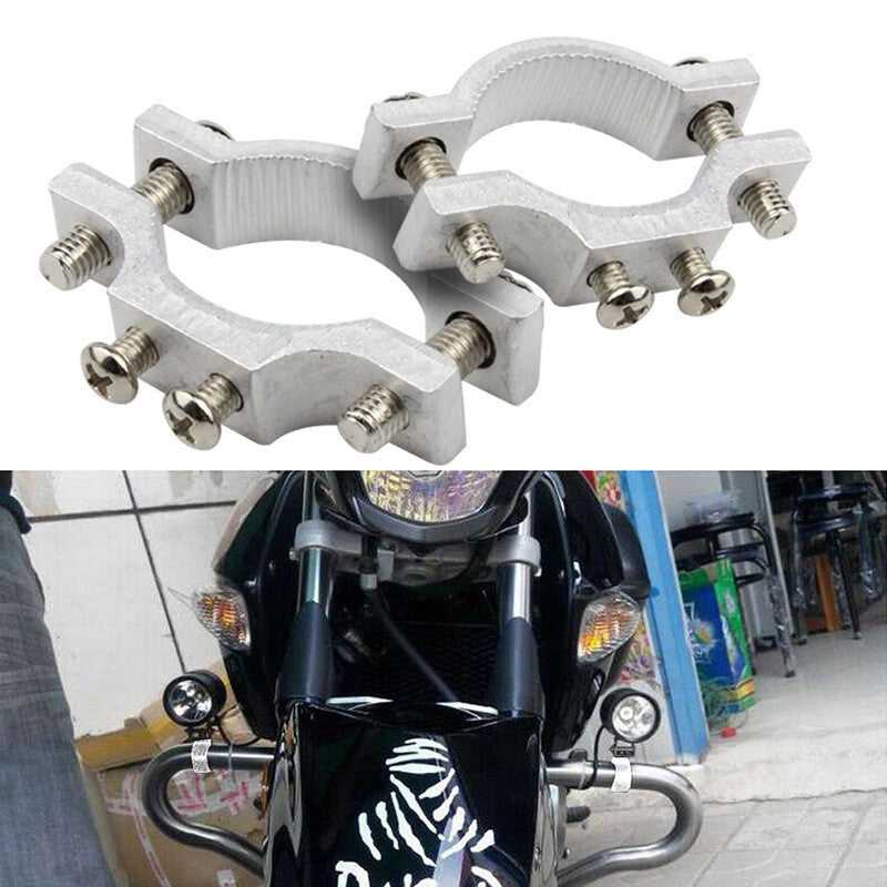 2-Pack 18-25mm Motorcycle Handlebar Fork Clip Headlight Mount Bracket n