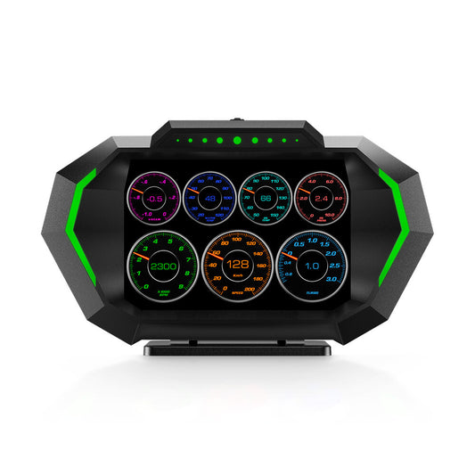 HUD OBD2 GPS Head Up Display Car Digital Speedometer RPM Alarm Water Oil Temp Q